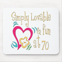 Fun 70th Birthday Gifts Mouse Mats