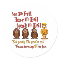 Fun 70th Birthday Gifts Sticker