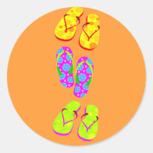 Fun and Colourful Flip Flops Stickers