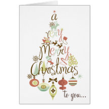Fun and Festive Holiday Tree Merry Christmas Card
