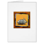 Fun armadillo painting cute colourful modern art cards