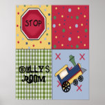 Fun Art Print Poster STOP Billy's Room