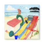 Fun at the Beach Fridge Magnet