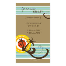 Fun Beach Holiday Fun Custom Profile Card / Business Card Templates