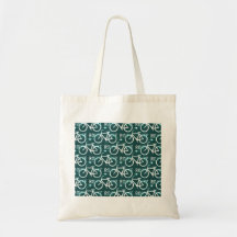 Fun Bike Route Fixie Bike Cyclist Pattern Canvas Bag