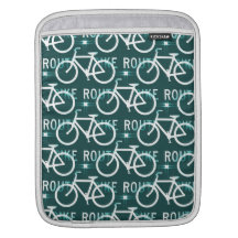 Fun Bike Route Fixie Bike Cyclist Pattern Sleeves For iPads