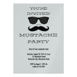 Fun Black Moustache and Sunglasses Party Invitatio