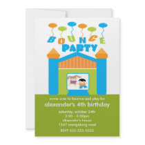 Fun Bounce House Birthday Party Invitation