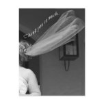 Fun Bridal Veil Wedding Thank You Postcard