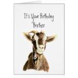 Fun Brother Birthday Over the Hill, Old Goat Humou Greeting Card