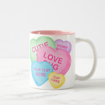 Fun Candy Hearts Mug