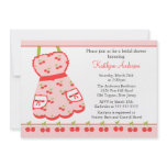 Fun Cherry Retro Kitchen Bridal Shower Invitation