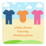Fun Clothes on Line Baby Shower Favour Stickers