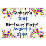 Fun Colourful 21st Party! Card Business Cards
