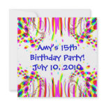 Fun Colourful Birthday Party! Invitation