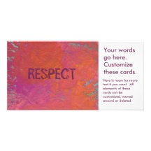 Fun colourful pink orange art painting customised personalised photo card