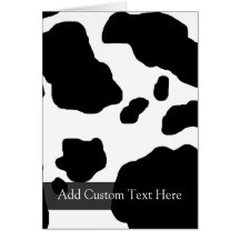 Fun Cow Print Personalised Cards