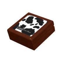 Fun Cow Print Personalised Keepsake Boxes