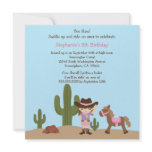 Fun cowgirl western girl birthday party invitation