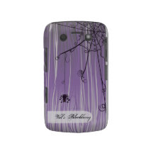 Fun Custom Purple Gothic Spiderweb Blackberry Case