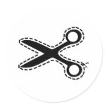 fun cutout scissors stickers