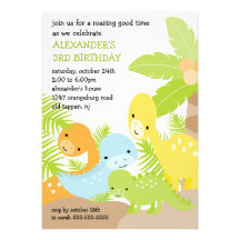 Fun Dinosaurs Birthday Invitation