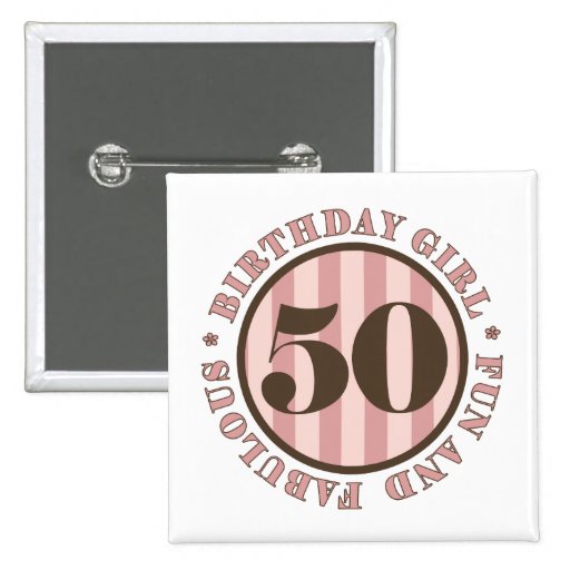 Fun & Fabulous 50th Birthday Gifts Button