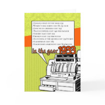 Fun Facts Birthday – Cost of Living in 1933 Card