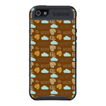 Fun Fall Harvest with Leafs and Cloud Pattern Cases For iPhone 5