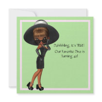 Fun Favourite Diva Womans 40th Birthday Party Personalised Invitation