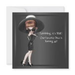 Fun Favourite Diva Womans Black 40th Birthday Part Personalised Invites