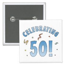 Fun Festive 50th Birthday Gifts Button