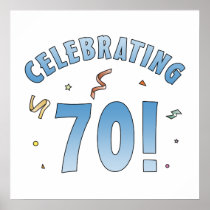 Fun Festive 70th Birthday Gifts Posters