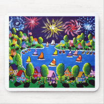 Fun Fireworks 4th Of July Folk Art