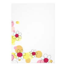 Fun Flowers and Bubbles Invitation