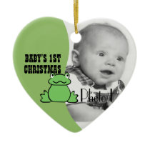Fun Frog "Baby's First Christmas" Photo