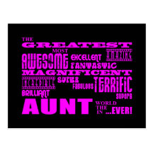 Fun Gifts for Aunts : Greatest Aunt Post Cards
