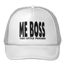 Fun Gifts for Bosses : Me Boss You Little Person Mesh Hat