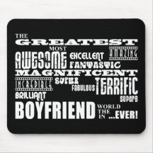 Fun Gifts for Boyfriends : Greatest Boyfriend Mouse Pad