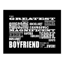 Fun Gifts for Boyfriends : Greatest Boyfriend Post Cards
