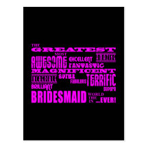 Fun Gifts for Bridesmaids : Greatest Bridesmaid Postcards