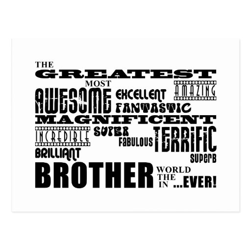 Fun Gifts for Brothers : Greatest Brother Post Cards
