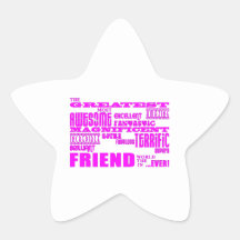 Fun Gifts for Friends : Greatest Friend Star Stickers