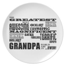 Fun Gifts for Grandfathers : Greatest Grandpa Dinner Plate
