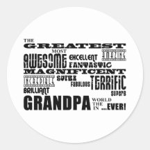 Fun Gifts for Grandfathers : Greatest Grandpa Sticker