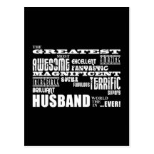 Fun Gifts for Husbands : Greatest Husband Post Cards