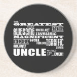Fun Gifts for Uncles : Greatest Uncle Beverage Coaster