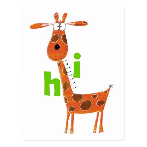 Fun Giraffe Postcard