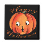 Fun Halloween Surprised Pumpkin Face Magnet