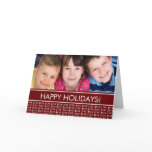 Fun Happy Holidays Joy Photo Greeting Card